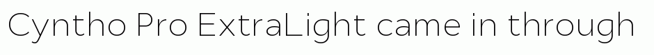 Cyntho Pro ExtraLight
