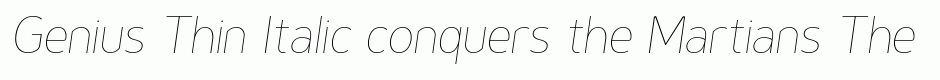 Genius Thin Italic