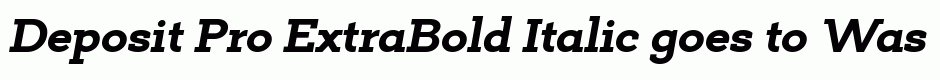 Deposit Pro ExtraBold Italic