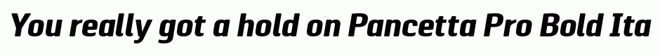 Pancetta Pro Bold Italic