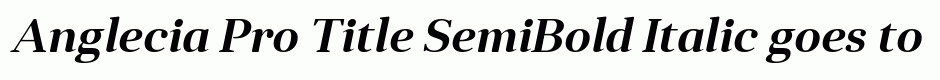 Anglecia Pro Title SemiBold Italic