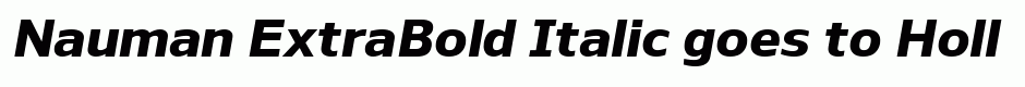 Nauman ExtraBold Italic