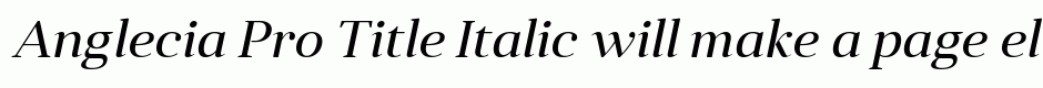 Anglecia Pro Title Italic