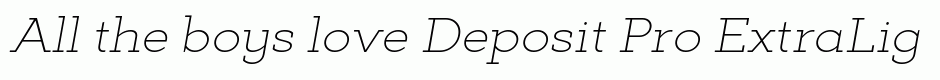 Deposit Pro ExtraLight Italic