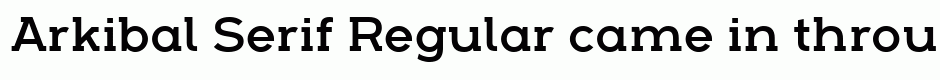 Arkibal Serif Regular