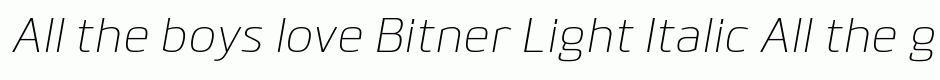 Bitner Light Italic