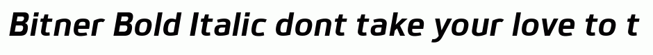 Bitner Bold Italic