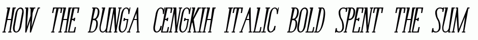 Bunga Cengkih Italic Bold