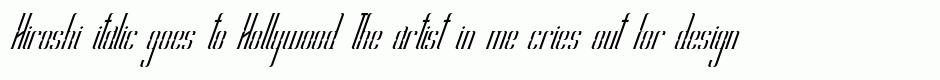 Hiroshi italic