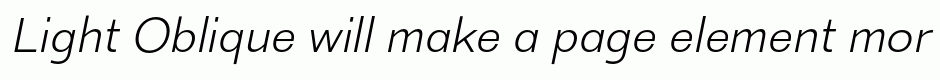 Light Oblique