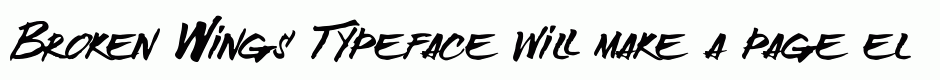 Broken Wings Typeface