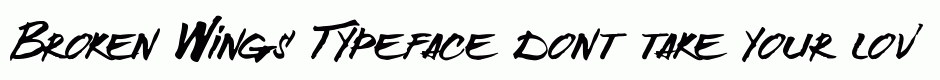 Broken Wings Typeface
