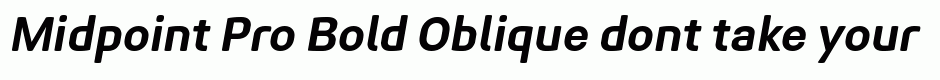 Midpoint Pro Bold Oblique