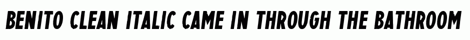 Benito clean italic