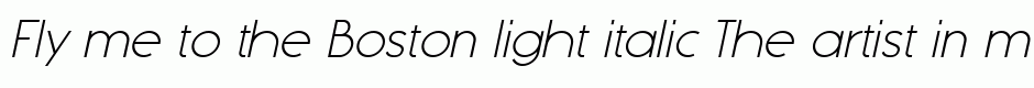 Boston light italic