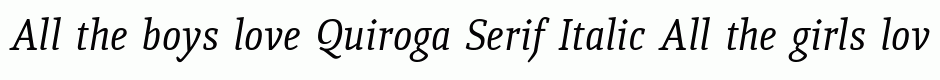 Quiroga Serif Italic