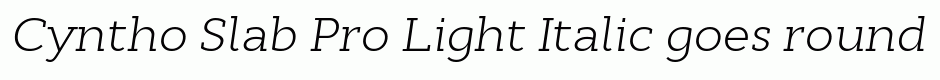 Cyntho Slab Pro Light Italic