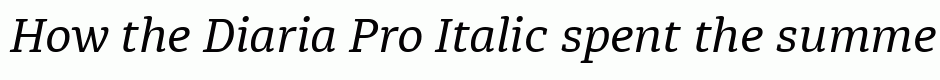 Diaria Pro Italic