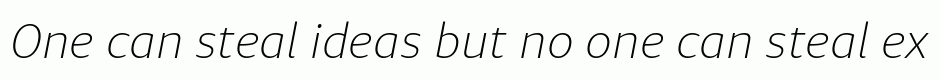 Diaria Sans Pro ExtraLight Italic