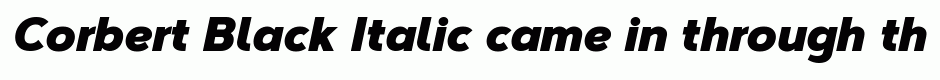 Corbert Black Italic