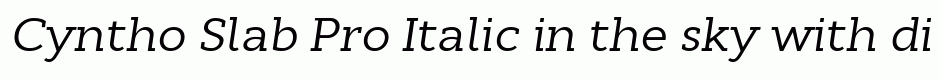 Cyntho Slab Pro Italic