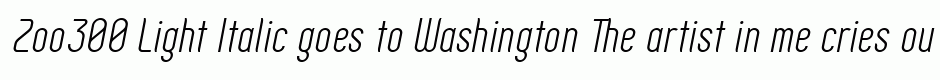 Zoo300 Light Italic