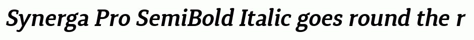 Synerga Pro SemiBold Italic