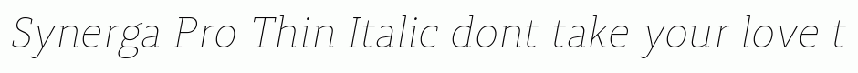 Synerga Pro Thin Italic