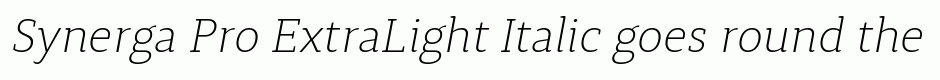 Synerga Pro ExtraLight Italic