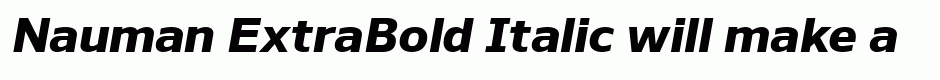 Nauman ExtraBold Italic