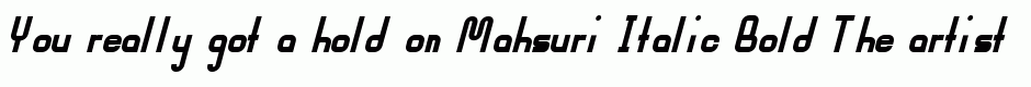 Mahsuri Italic Bold