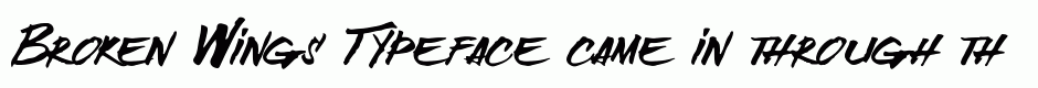 Broken Wings Typeface