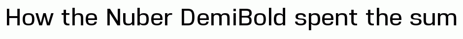 Nuber DemiBold