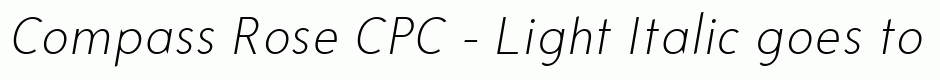 Compass Rose CPC - Light Italic