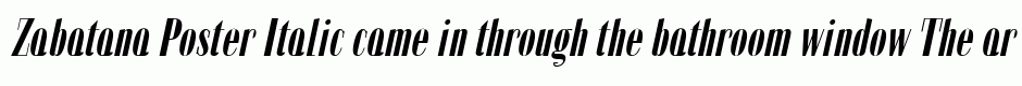 Zabatana Poster Italic