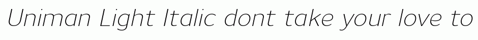 Uniman Light Italic