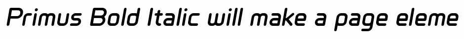 Primus Bold Italic