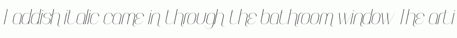 Faddish italic