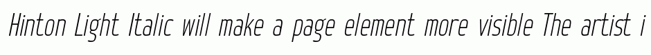 Hinton Light Italic
