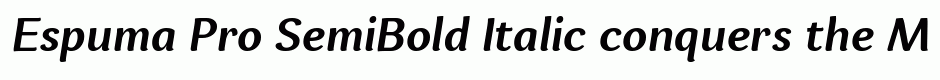 Espuma Pro SemiBold Italic