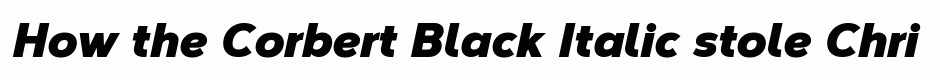 Corbert Black Italic