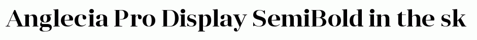 Anglecia Pro Display SemiBold