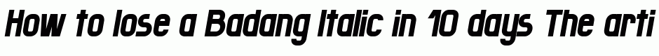 Badang Italic