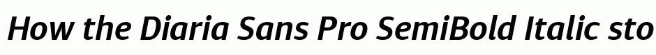 Diaria Sans Pro SemiBold Italic