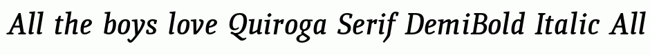 Quiroga Serif DemiBold Italic