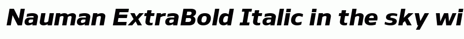 Nauman ExtraBold Italic