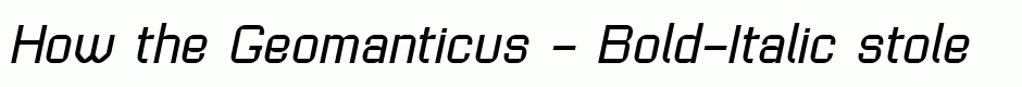 Geomanticus - Bold-Italic
