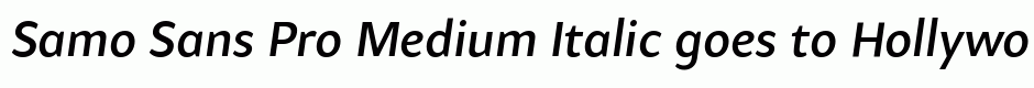 Samo Sans Pro Medium Italic