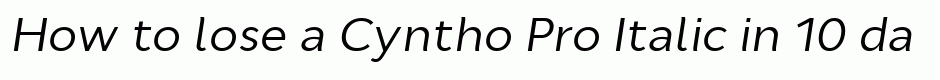 Cyntho Pro Italic