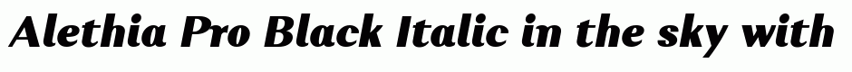 Alethia Pro Black Italic